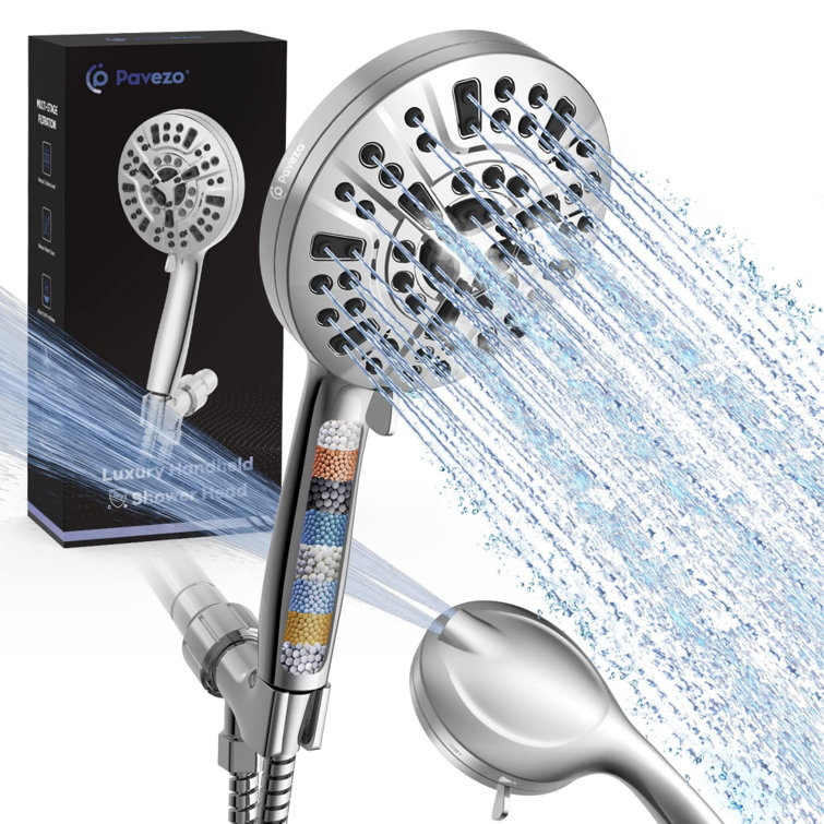 Handheld Shower Head with Filter, FEELSO High Pressure 3 Spray online Mode Showerhead